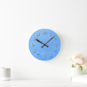 Horloge Ronde Style de tableau bleu Clignotant (Maison)