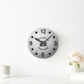 Horloge Ronde Style de volley-ball blanc avec do-it-yourself tex (Maison)