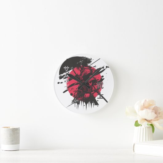 Horloge Ronde Style Samuri (Maison)