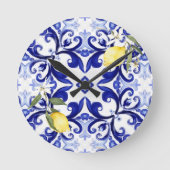 Horloge Ronde style sicilien, citrons, majolica (Recto)