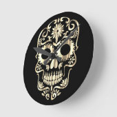 Horloge Ronde Stylish skull (Angle)