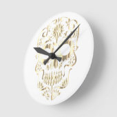 Horloge Ronde Stylish skull (Angle)