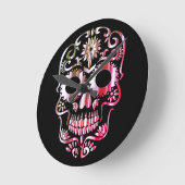 Horloge Ronde Stylish skull (Angle)