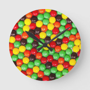 Horloge Ronde Sucreries colorées