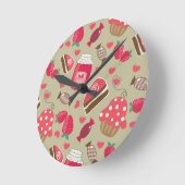 Horloge Ronde Sucres rétro (Angle)