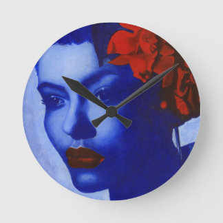 Horloge Ronde Suis-je bleu