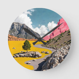 Horloge Ronde Suivre le chemin jaune