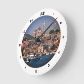 Horloge Ronde Sultan Ahmed & Istanbul panorama, Turquie (Angle)