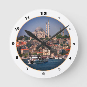 Horloge Ronde Sultan Ahmed & Istanbul panorama, Turquie