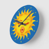 Horloge Ronde Sun Emoji Clock (Angle)