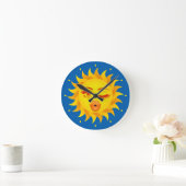 Horloge Ronde Sun Emoji Clock (Maison)