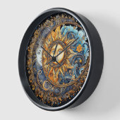 Horloge ronde Sun et Moon Galaxy (Angle)