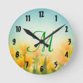 Horloge Ronde Sun Kissed Tulips (Recto)