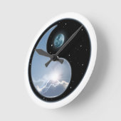 Horloge Ronde Sun Moon Yin-Yang (Angle)