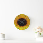 Horloge Ronde Sunflower Clock Yellow (Maison)