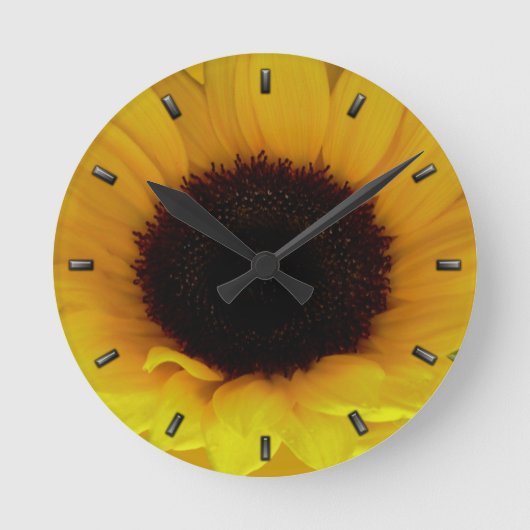 Horloge Ronde Sunflower Clock Yellow (Recto)