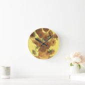 Horloge Ronde Sunflowers par Van Gogh (Maison)