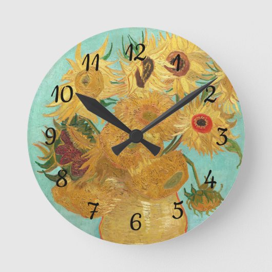 Horloge Ronde Sunflowers Vincent van Gogh (Recto)