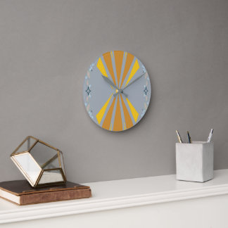 Horloge Ronde Sunrays Cloudy Wall Clock