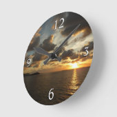 Horloge Ronde Sunrise aux îles Virgin (Angle)