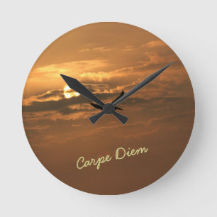 Horloge Ronde Sunrise Carpe Diem Ocean
