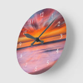 Horloge Ronde Sunset abstract from Tamarack (Angle)