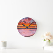 Horloge Ronde Sunset abstract from Tamarack (Maison)