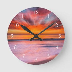 Horloge Ronde Sunset abstract from Tamarack