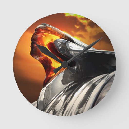 Horloge Ronde Sunset Chef Pontiac Chieftain Classic Car (Recto)