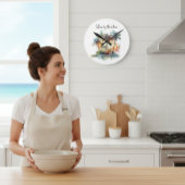 Horloge Ronde Sunset Oasis, custom