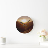 Horloge Ronde Sunset Over Mountains (Maison)