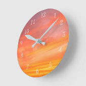 Horloge Ronde Sunset Swirl (Angle)