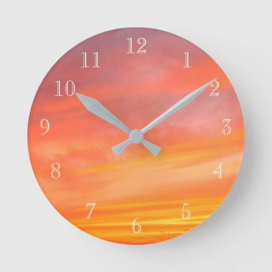 Horloge Ronde Sunset Swirl (Recto)