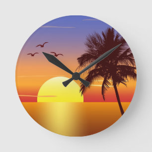 Horloge Ronde Sunset wall clock