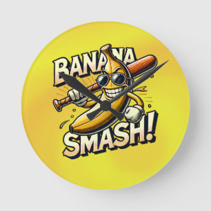 Horloge Ronde Super Banane