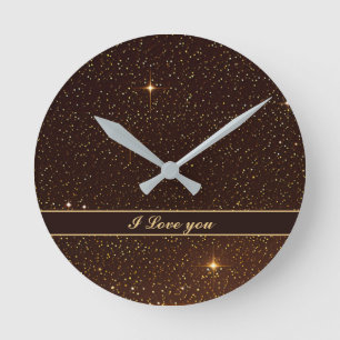 Horloge Ronde Superbe motif lilas, blancs