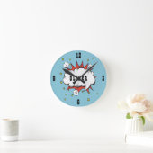 Horloge Ronde Superhero Comic Speech Bubble Boy Name (Maison)