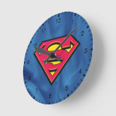 Horloge Ronde Superman S-Shield | Logo classique (Angle)