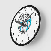 Horloge Ronde Surcharge Meme comique de gentillesse (Angle)