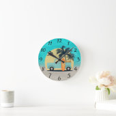 Horloge Ronde Surf Retro (Maison)