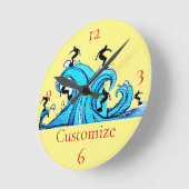 Horloge Ronde Surfers Partout Thunder_Cove (Angle)