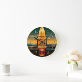 Horloge Ronde Surfing Ocean Family (Maison)
