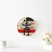 Horloge Ronde "Survie" en langue asiatique (Maison)