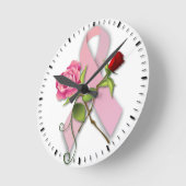 Horloge Ronde Survivant du cancer du sein (Angle)