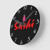Horloge Ronde Sushi (Angle)