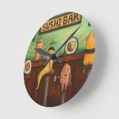 Horloge Ronde Sushi Bar (Angle)