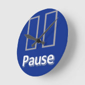 Horloge Ronde Suspendre l'horloge bleue (Angle)