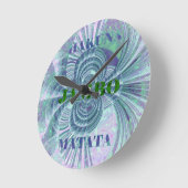 Horloge Ronde Swaga Jambo Hakuna Matata Kenya Giraffe Safari Wo (Angle)