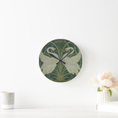 Horloge Ronde 'Swan, Rush et Iris' (Maison)