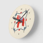 Horloge Ronde Swedish Dala (Angle)